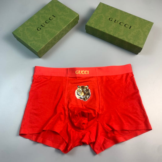 Gucci Visible Colour, Waistband And Emblem Details Men's Boxer Briefs - 3-Piece Box
