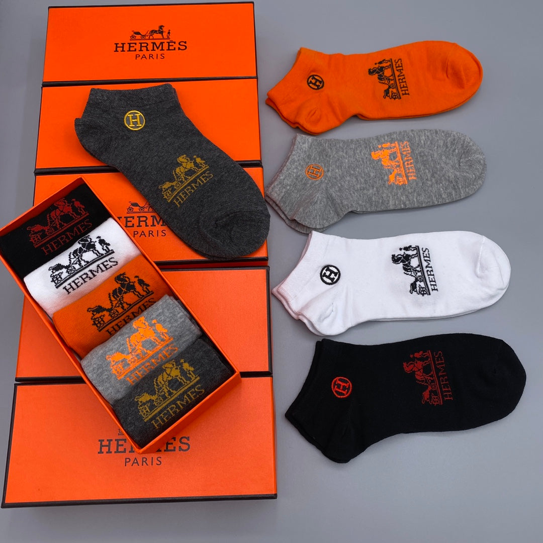 Hermes Short Socks - 5-Pair Pack
