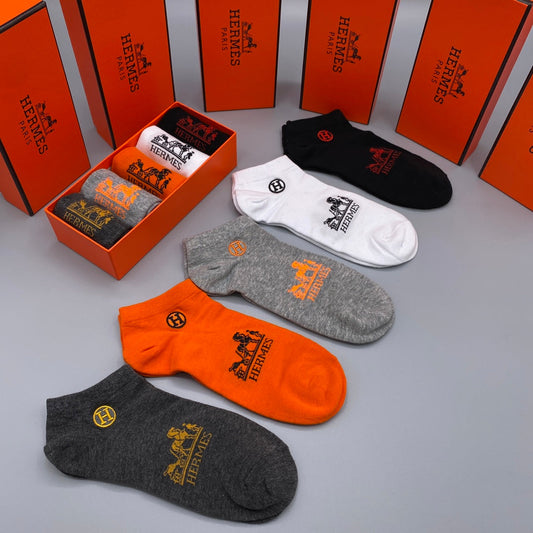 Hermes Short Socks - 5-Pair Pack