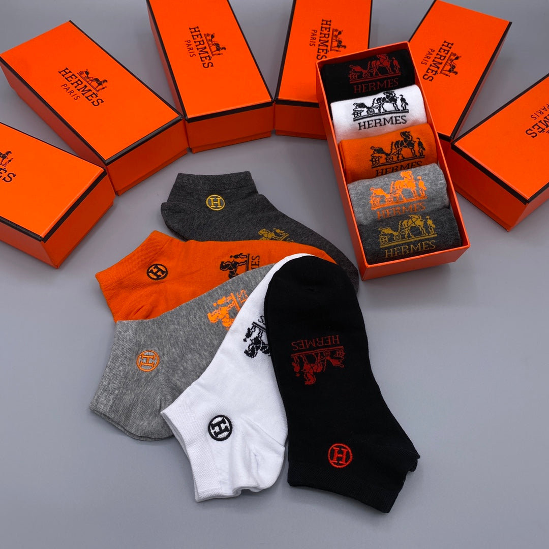 Hermes Short Socks - 5-Pair Pack
