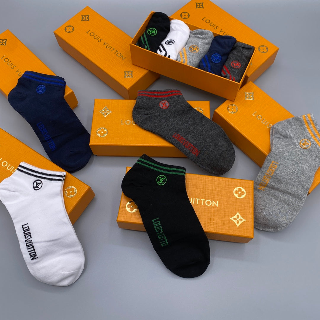 Louis Vuitton Short Socks - 5-Pair Pack