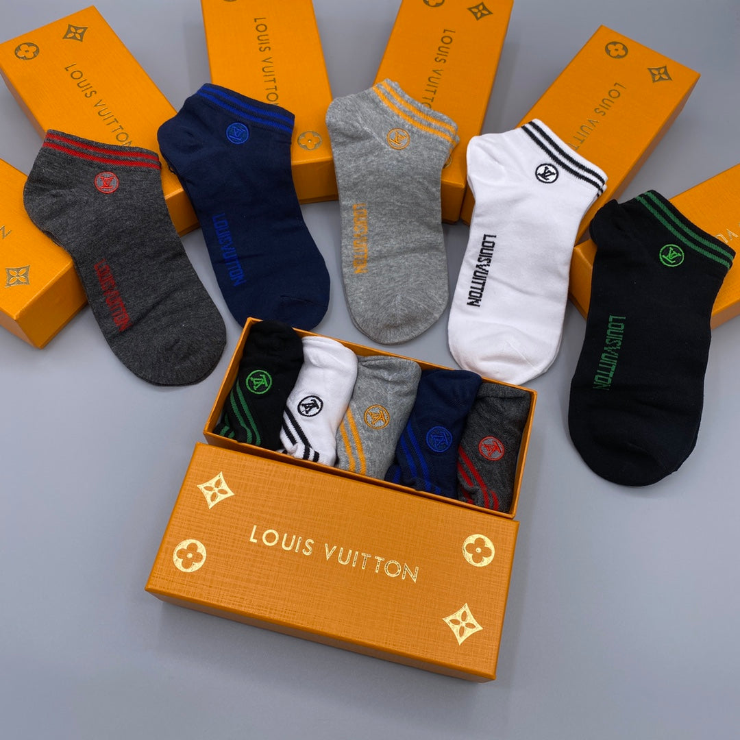 Louis Vuitton Short Socks - 5-Pair Pack