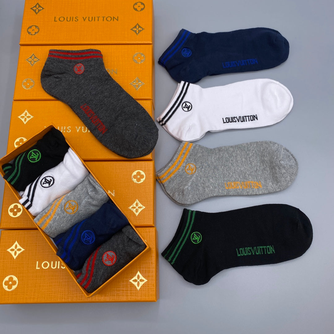 Louis Vuitton Short Socks - 5-Pair Pack