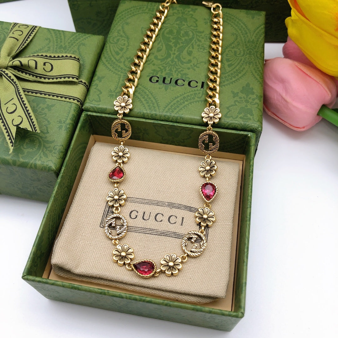 Martin Graham pendant necklace in polished metal-tone – front product view