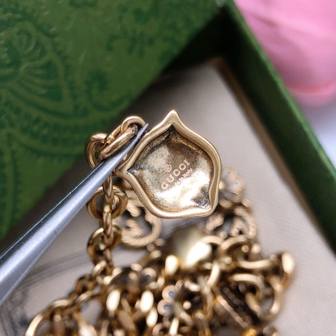 Martin Graham pendant necklace in polished metal-tone – main product view