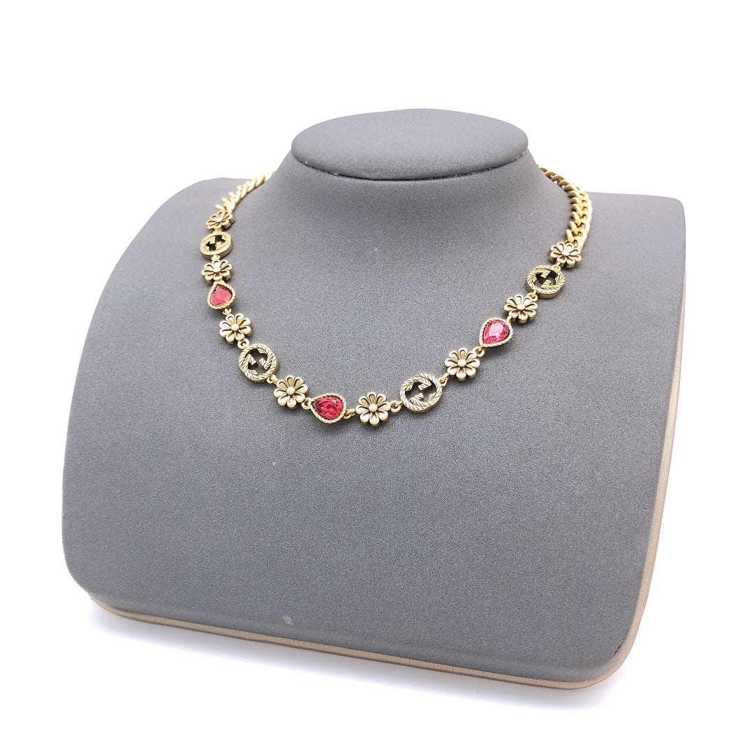 Martin Graham pendant necklace in polished metal-tone – styled product view