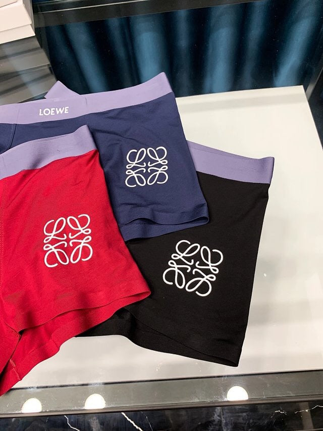 Loewe Visible Waistband, Colour And Emblem Details Men's Boxer Briefs - 3-Piece Box