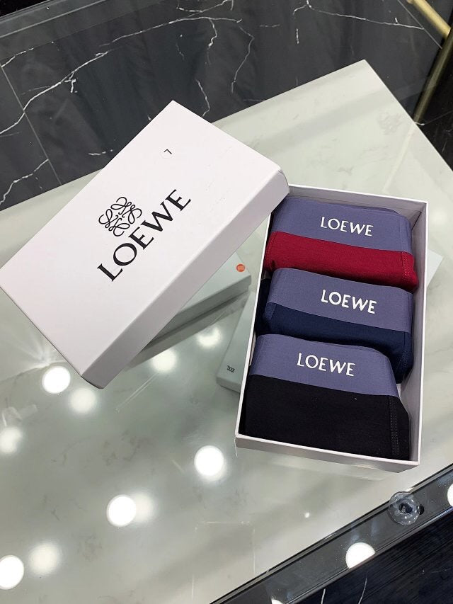 Loewe Visible Waistband, Colour And Emblem Details Men's Boxer Briefs - 3-Piece Box