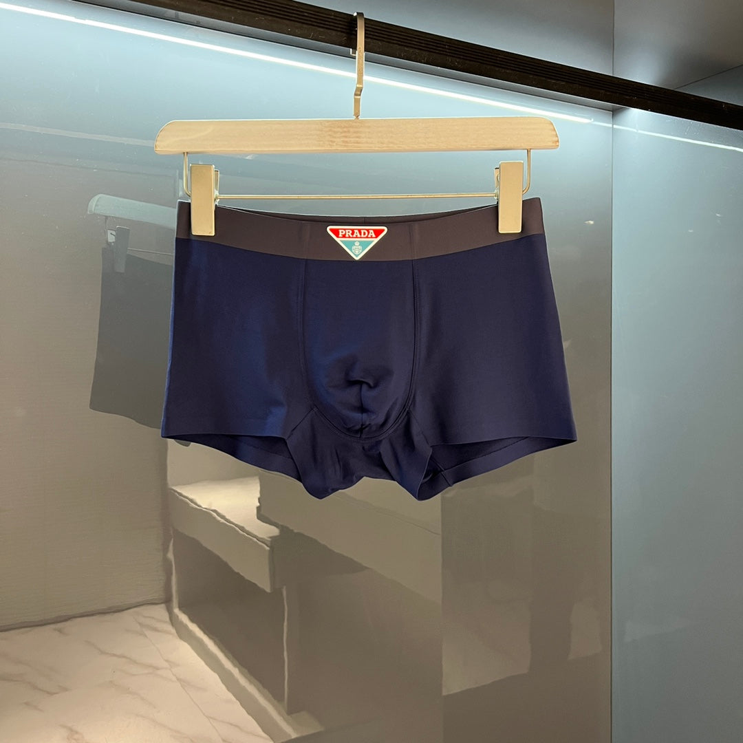 Prada Triangular Front Emblems Men's Boxer Briefs - 3-Piece Box