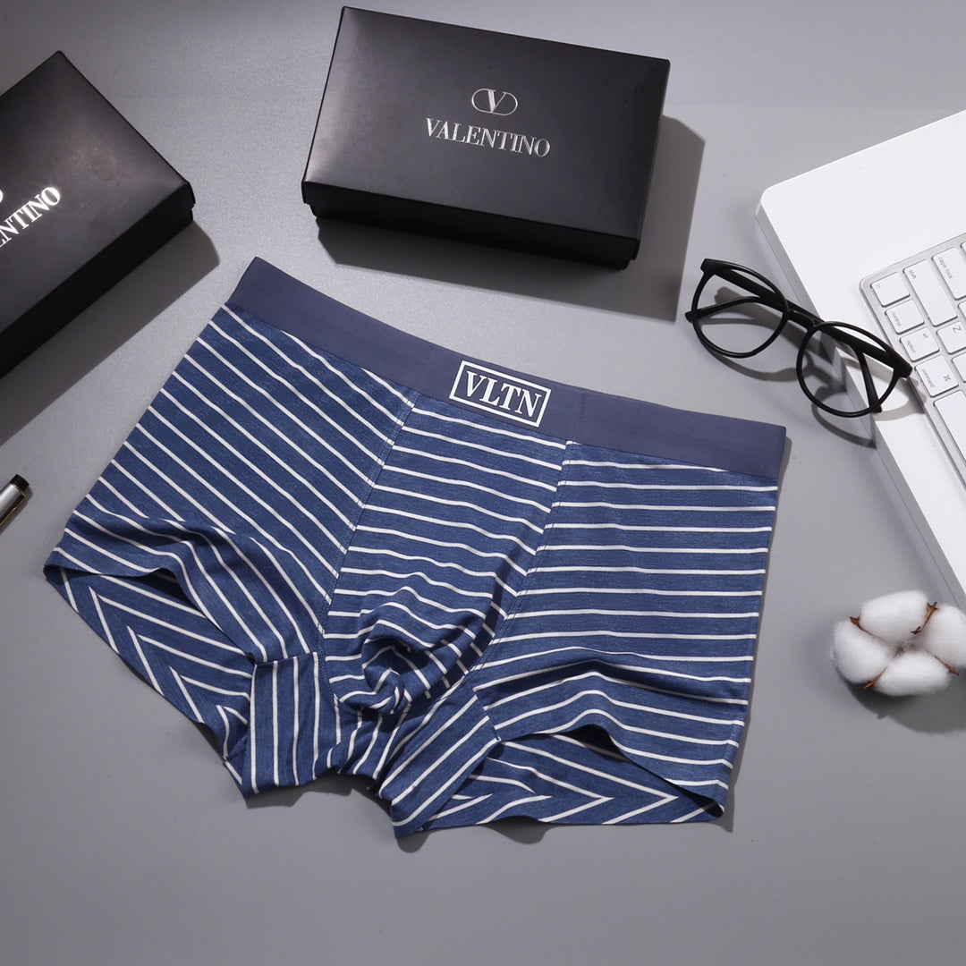 Valentino Visible Waistband, Colour And Emblem Details Men's Boxer Briefs - 3-Piece Box