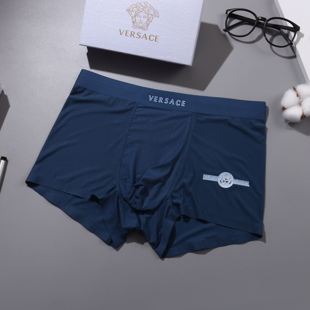 Versace Small Medallion Details Men's Boxer Briefs - 3-Piece Box