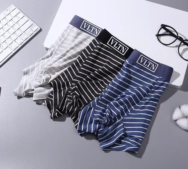 Valentino Visible Waistband, Colour And Emblem Details Men's Boxer Briefs - 3-Piece Box