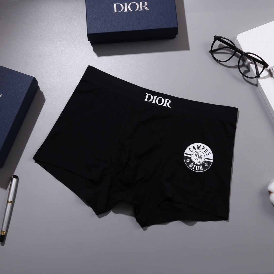 Dior Visible Waistband, Colour And Emblem Details Men's Boxer Briefs - 3-Piece Box