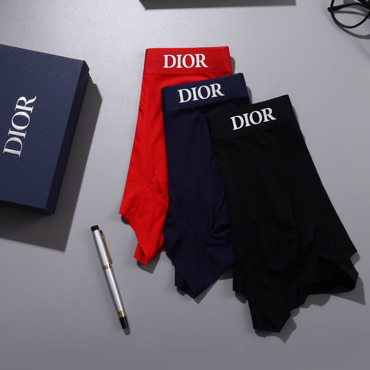 Dior Visible Colour, Waistband And Emblem Details Men's Boxer Briefs - 3-Piece Box