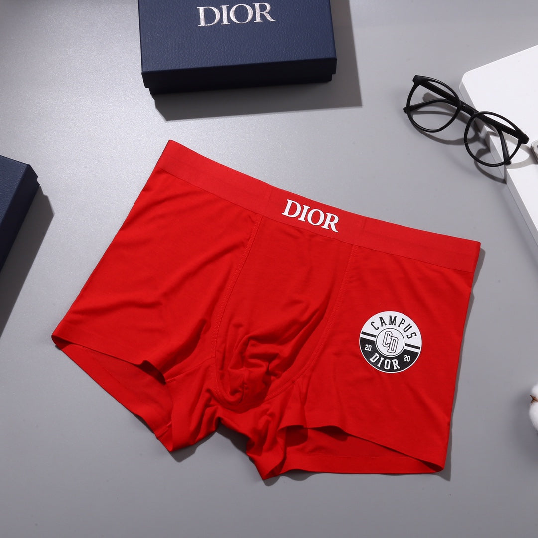 Dior Visible Waistband, Colour And Emblem Details Men's Boxer Briefs - 3-Piece Box