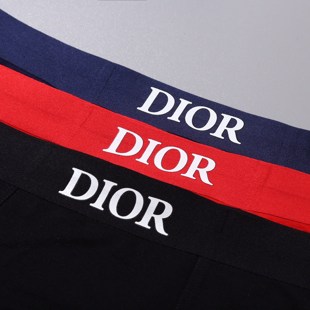 Dior Round Patch Details Men's Boxer Briefs - 3-Piece Box