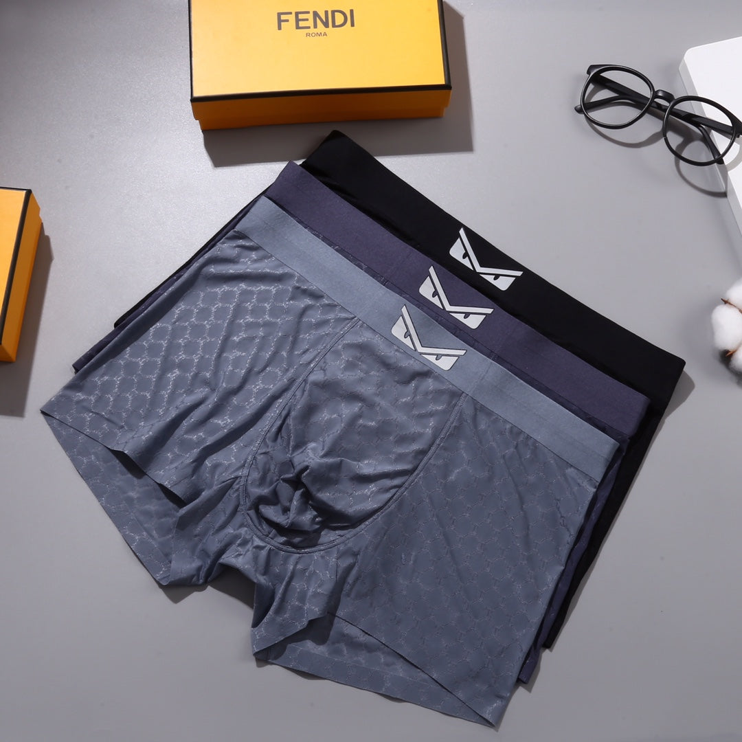 Fendi Nylon Blend Men's Boxer Briefs - 3-Piece Box