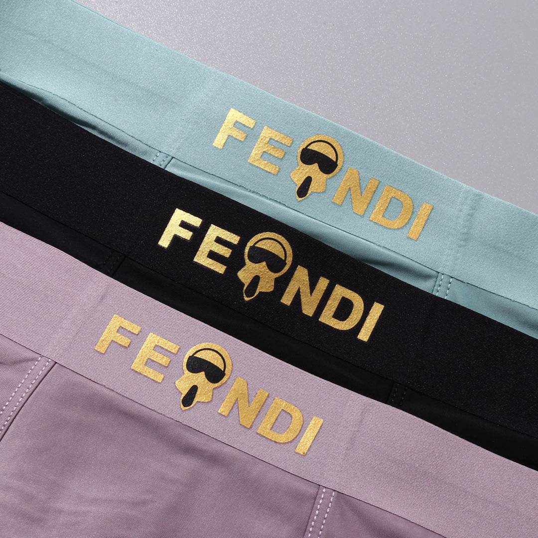 Fendi Nylon Blend Men's Boxer Briefs - 3-Piece Box