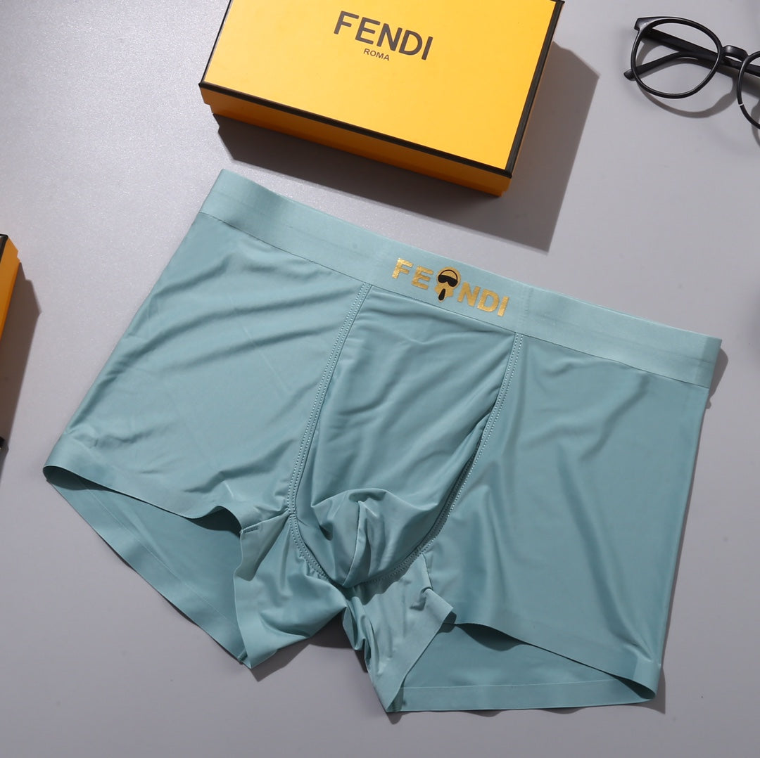 Fendi Visible Colour, Waistband And Emblem Details Men's Boxer Briefs - 3-Piece Box