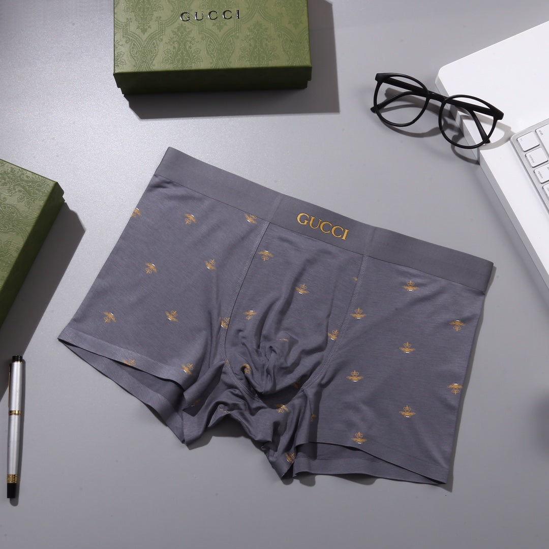 Gucci Blue, Green & White Tonal Waistbands Men's Boxer Briefs - 3-Piece Box