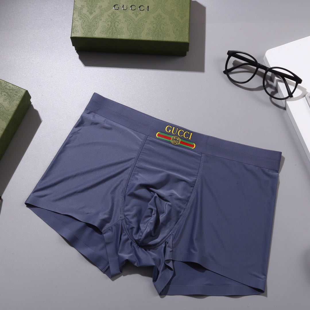 Gucci Visible Waistband, Colour And Emblem Details Men's Boxer Briefs - 3-Piece Box