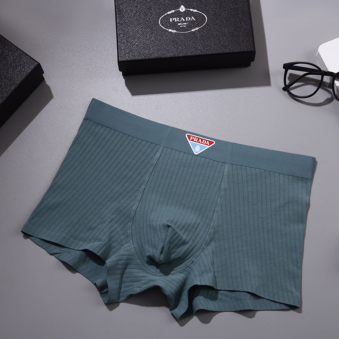 Prada Cotton Men's Boxer Briefs - 3-Piece Box