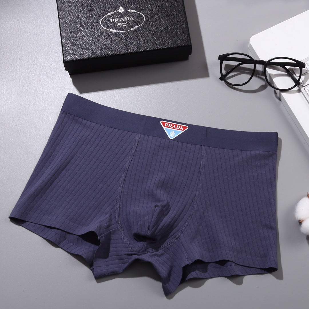 Prada Small Triangle Badges Men's Boxer Briefs - 3-Piece Box