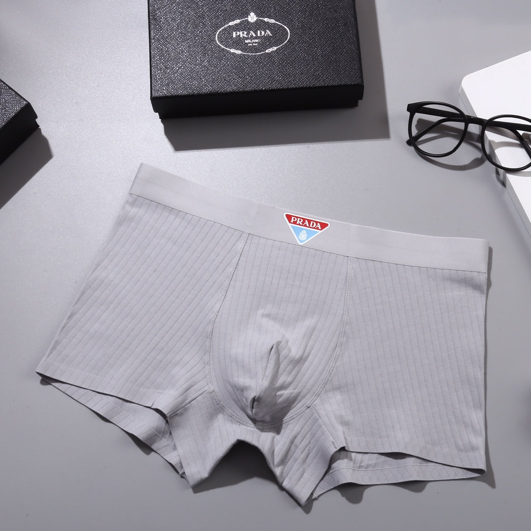 Prada Cotton Men's Boxer Briefs - 3-Piece Box