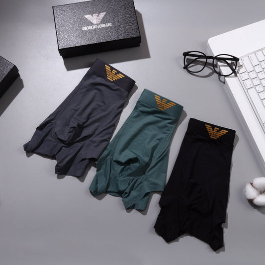 Emporio Armani Eagle Logo Cotton-Blend Boxer Briefs - Box of 3