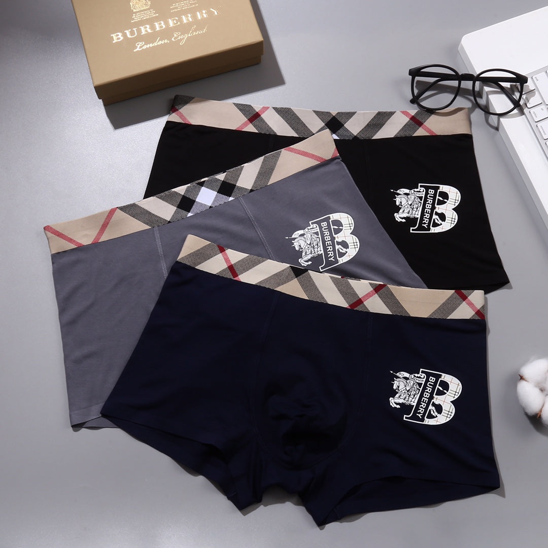 Burberry Men's Modal Blend Boxer Briefs - 3-Piece Box
