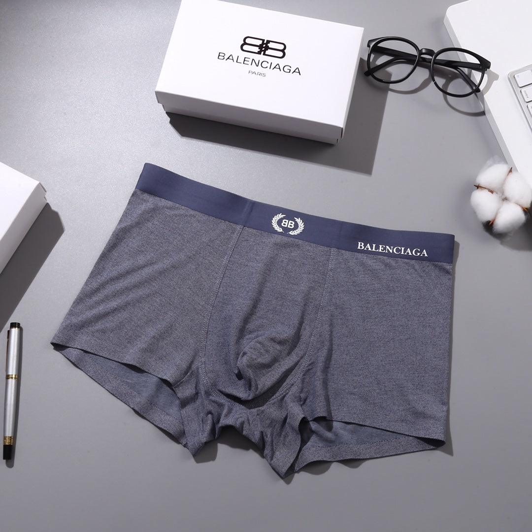 Balenciaga Emblem Waistbands Men's Boxer Briefs - 3-Piece Box