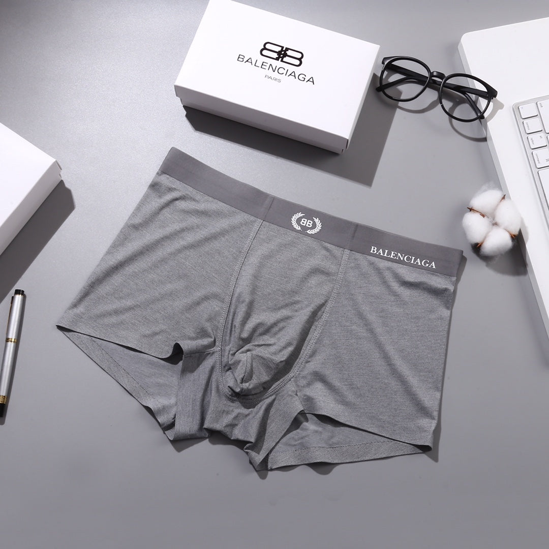 Balenciaga Crest-Style Waistband Details Men's Boxer Briefs - 3-Piece Box