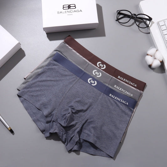Balenciaga Nylon-Blend Logo Detail Men's Boxer Briefs - 3-Piece Box