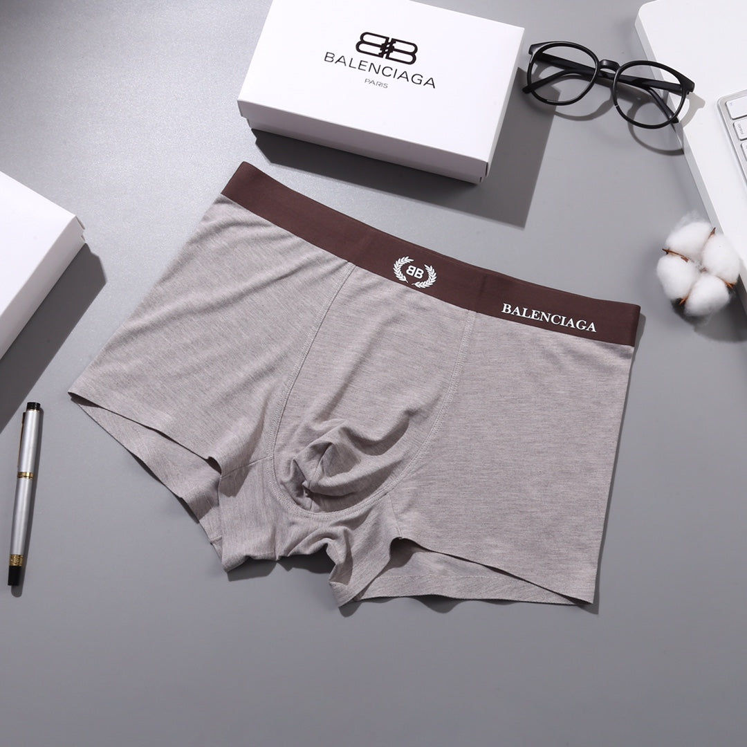 Balenciaga Nylon-Blend Logo Detail Men's Boxer Briefs - 3-Piece Box