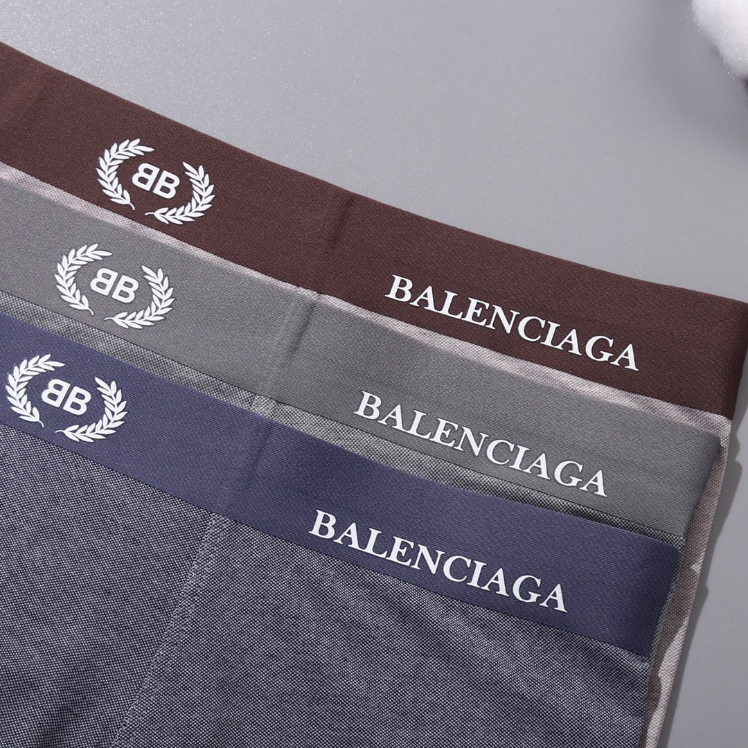 Balenciaga Nylon Blend Men's Boxer Briefs - 3-Piece Box