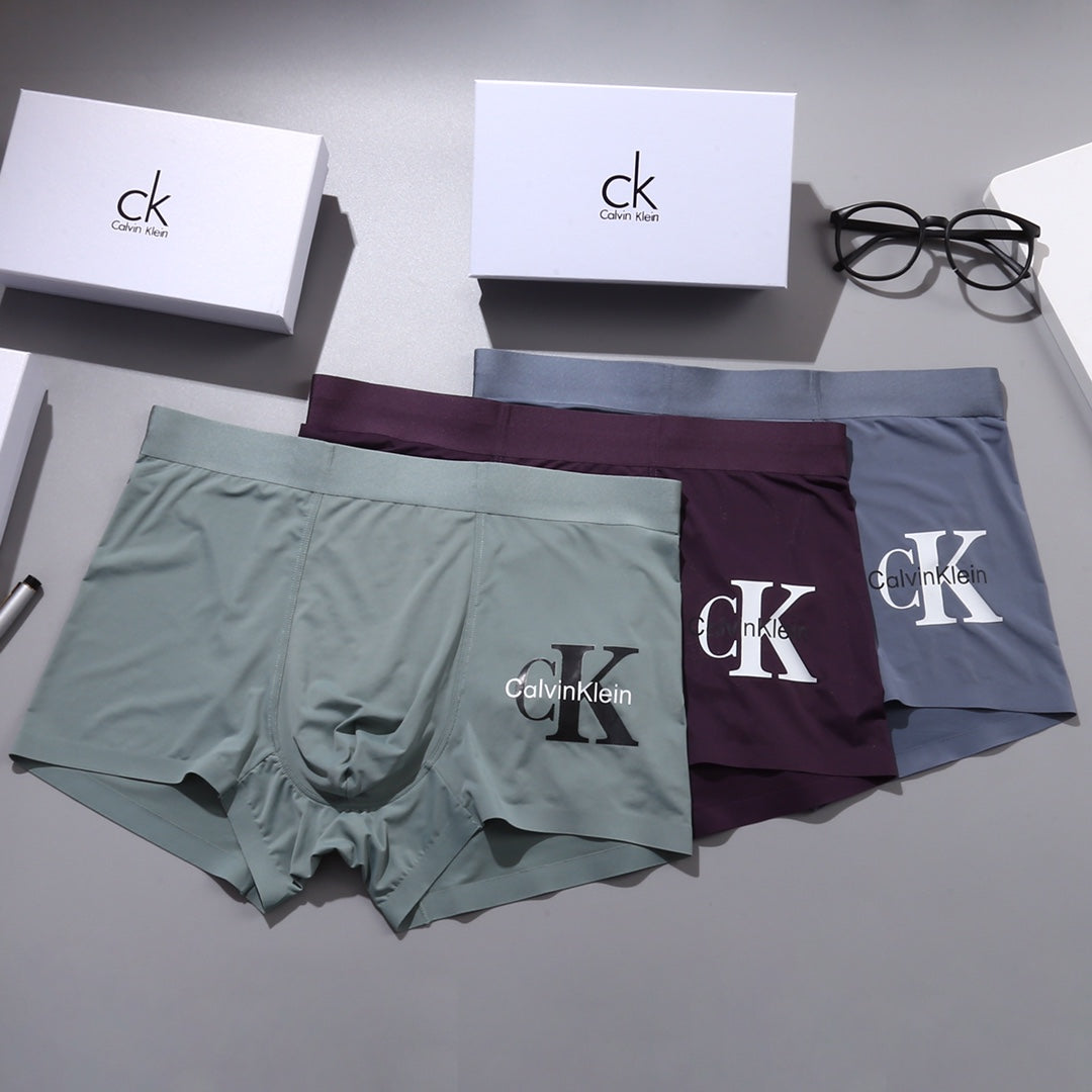 Calvin Klein Large Ck Graphics Men's Boxer Briefs - 3-Piece Box