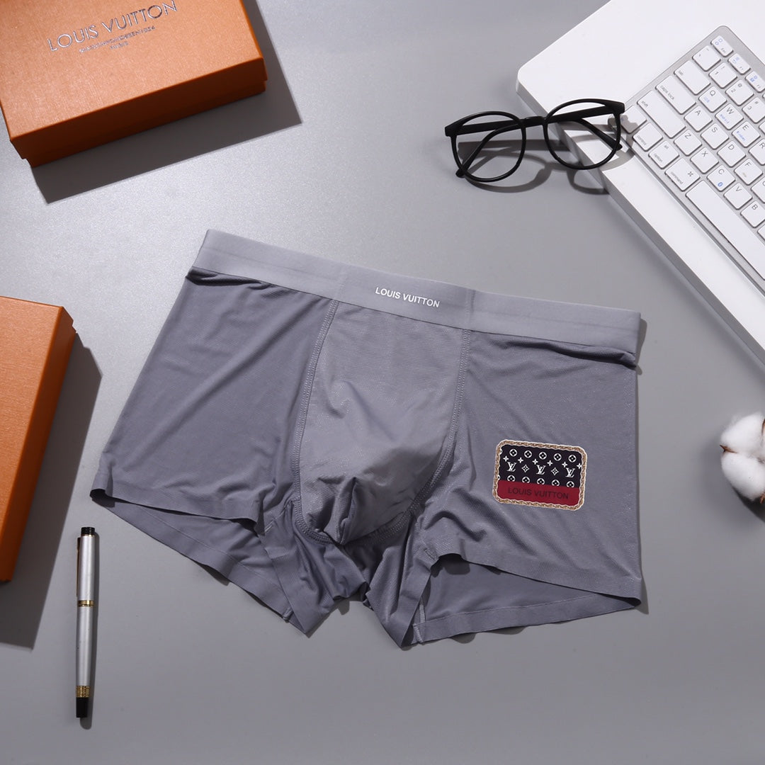 Louis Vuitton Contrast Patch Details Men's Boxer Briefs - 3-Piece Box