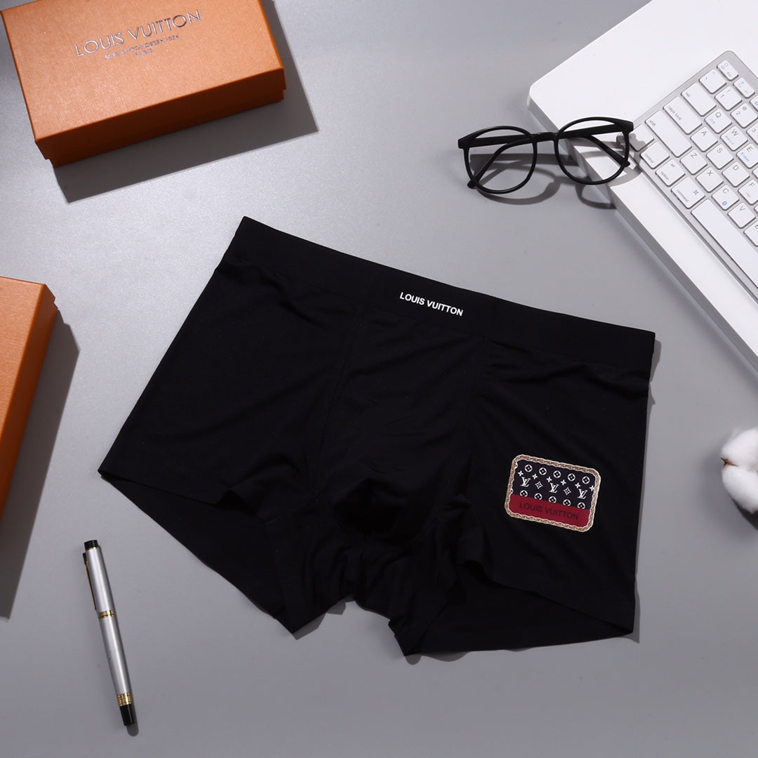 Louis Vuitton Contrast Patch Details Men's Boxer Briefs - 3-Piece Box