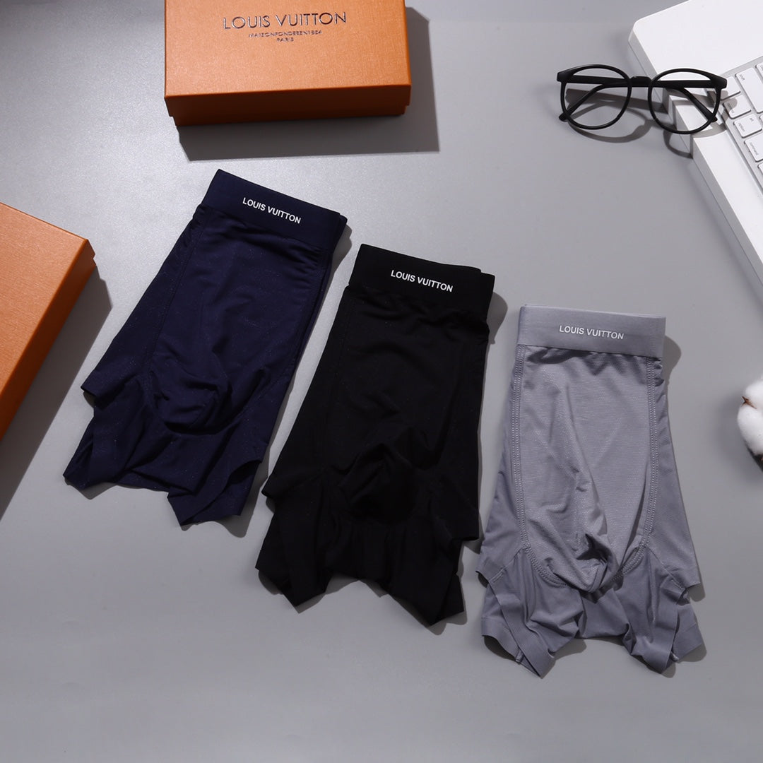 Louis Vuitton Small Patch Details Men's Boxer Briefs - 3-Piece Box