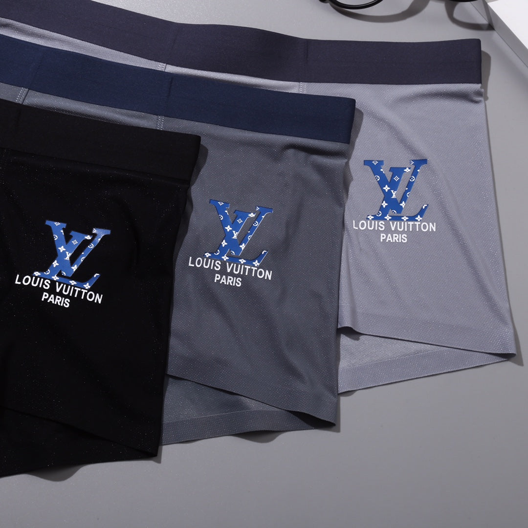 Louis Vuitton Visible Colour, Waistband And Emblem Details Men's Boxer Briefs - 3-Piece Box