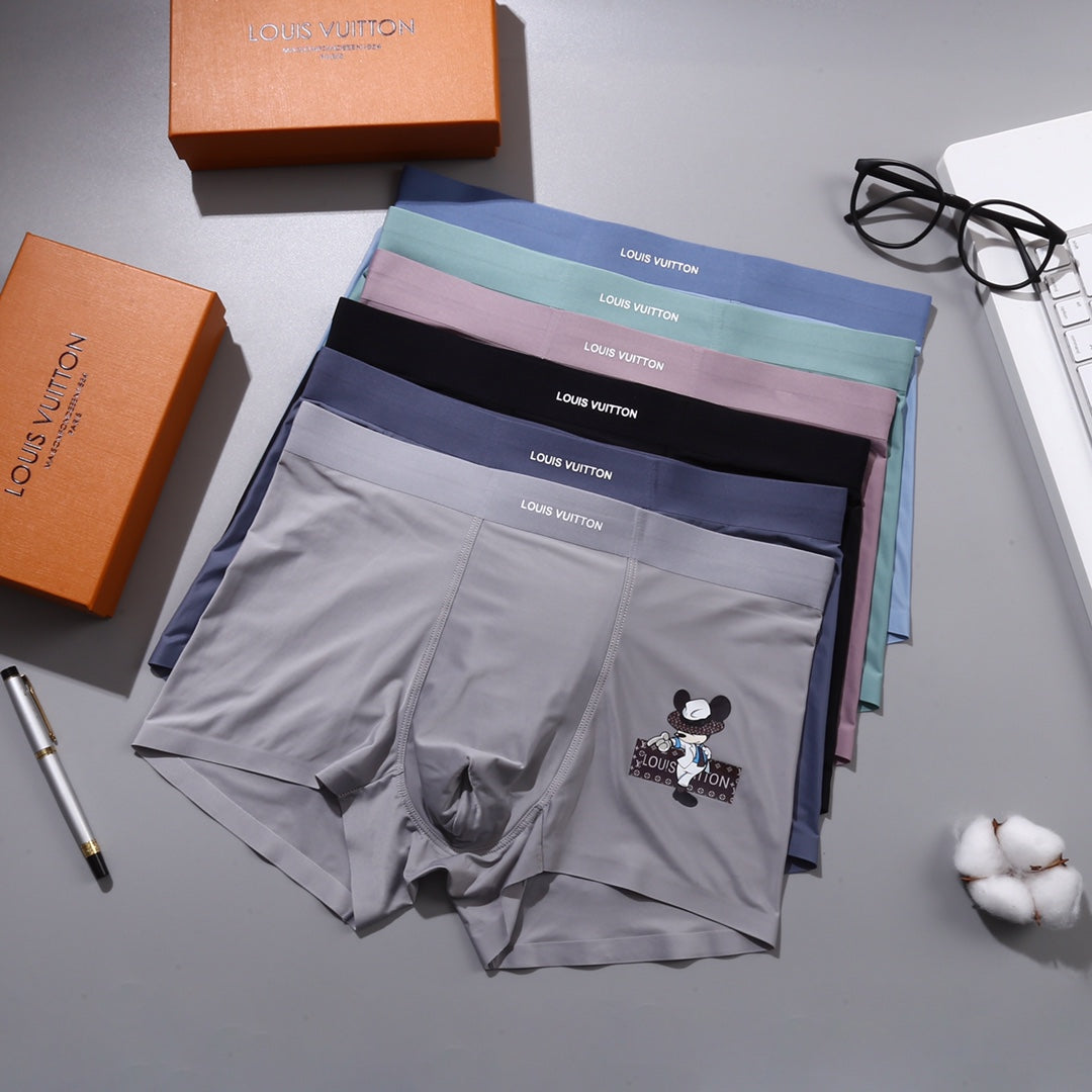 Louis Vuitton Nylon-Blend Character Detail Men's Boxer Briefs - 3-Piece Box