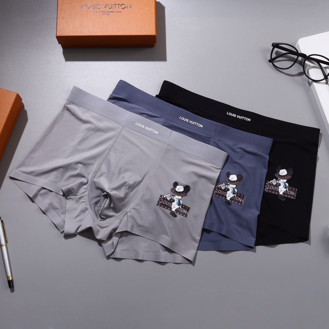 Louis Vuitton Illustrated Character Details Men's Boxer Briefs - 3-Piece Box