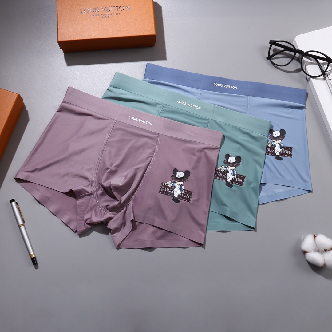 Louis Vuitton Nylon Blend Men's Boxer Briefs - 3-Piece Box