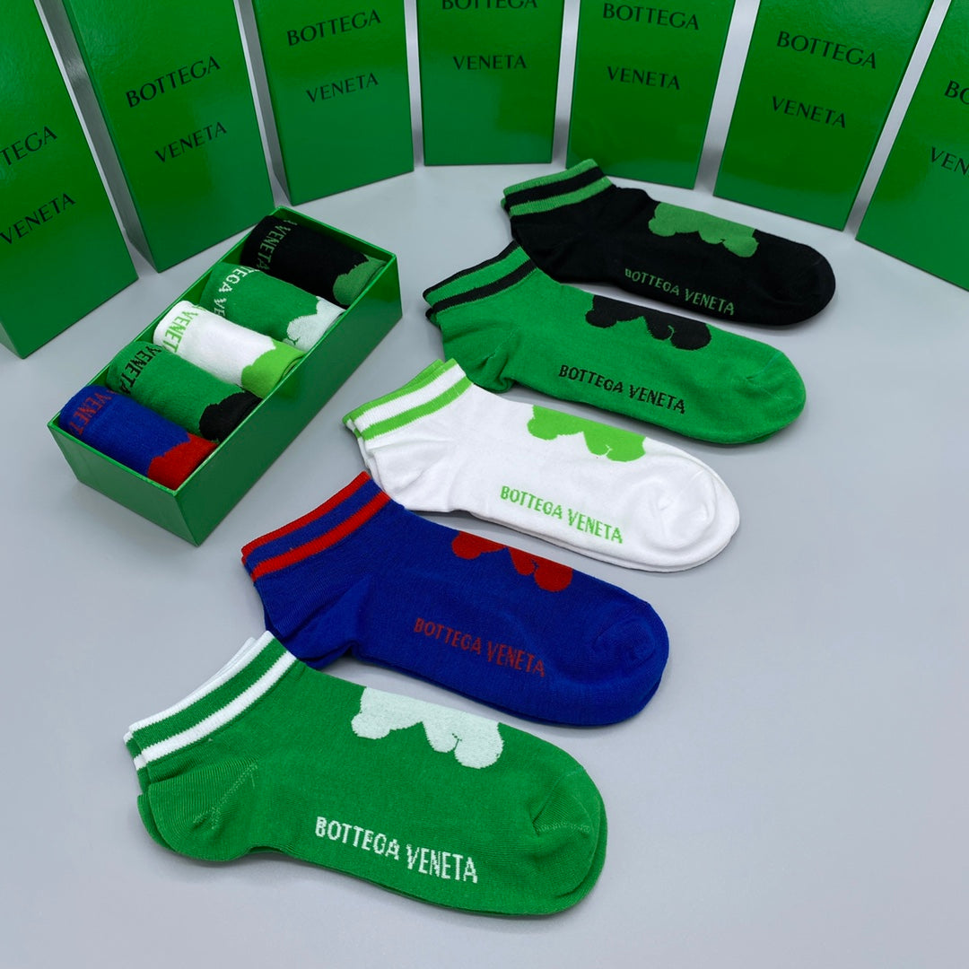 Bottega Veneta Short Socks - 5-Pair Pack