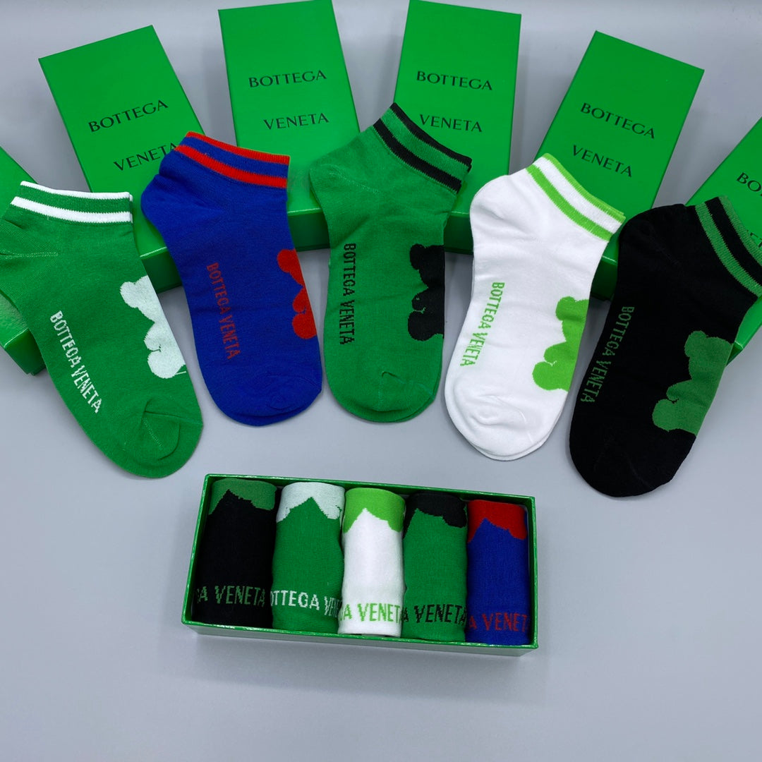 Bottega Veneta Short Socks - 5-Pair Pack