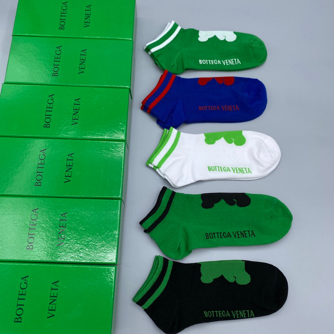 Bottega Veneta Short Socks - 5-Pair Pack