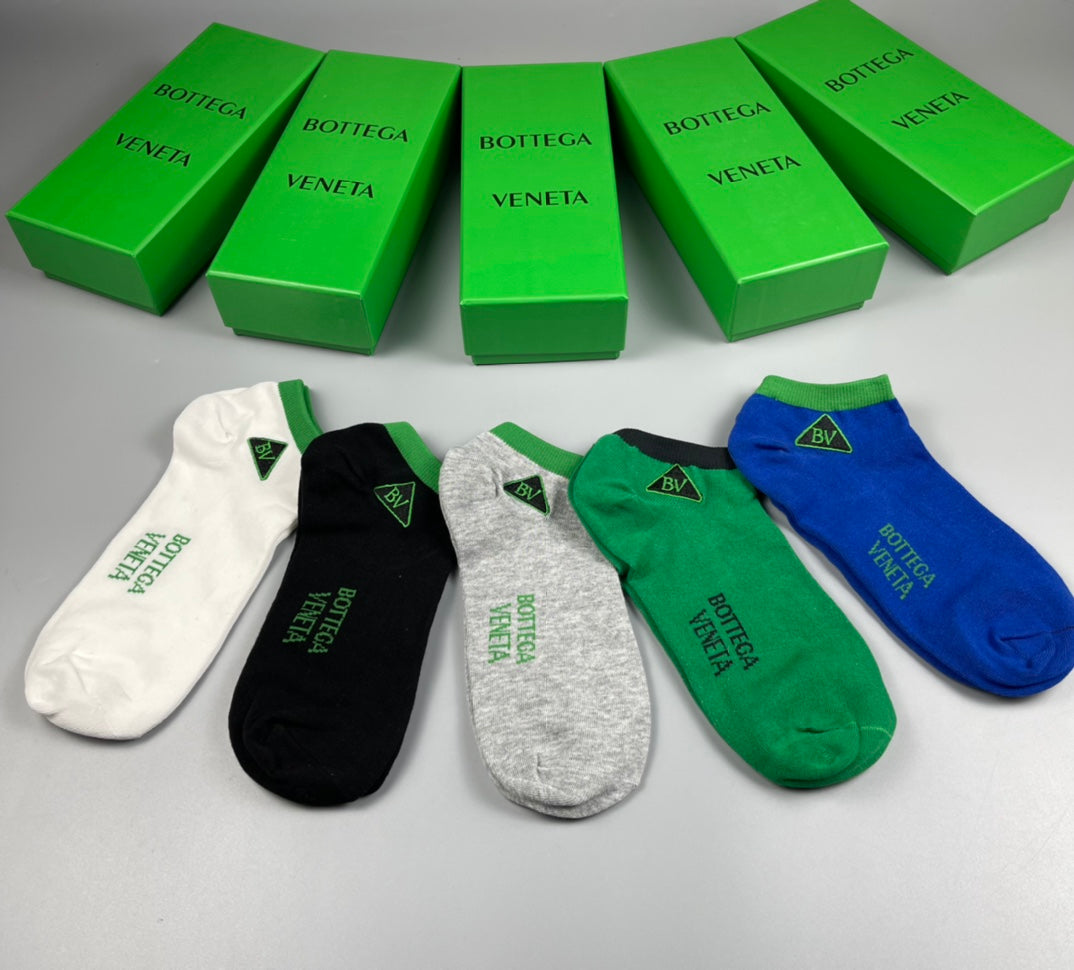 Bottega Veneta Cotton Socks - 5-Pair Pack