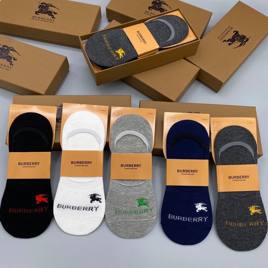 Burberry No-Show Socks - 5-Pair Set