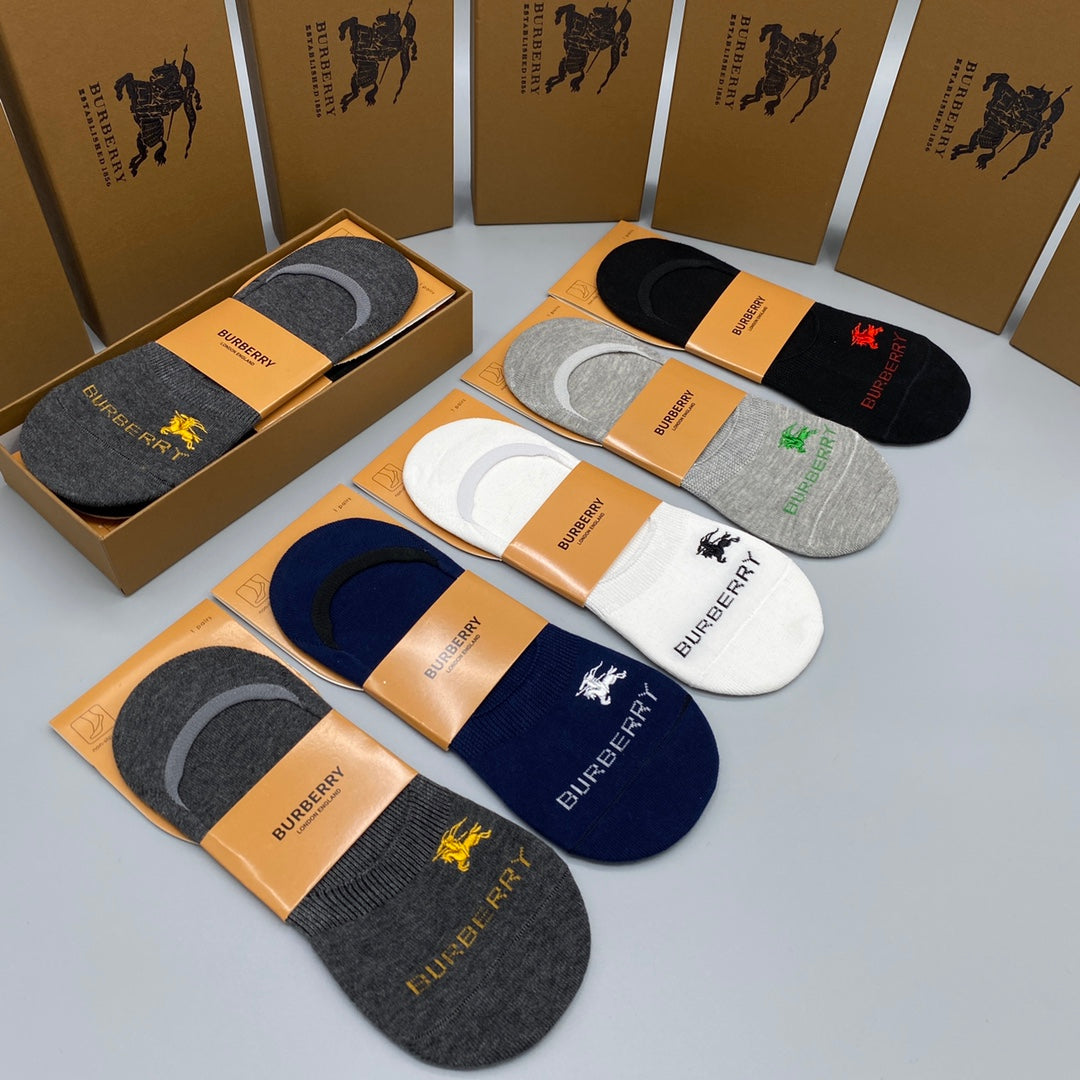 Burberry No-Show Socks – 5-Pair Pack