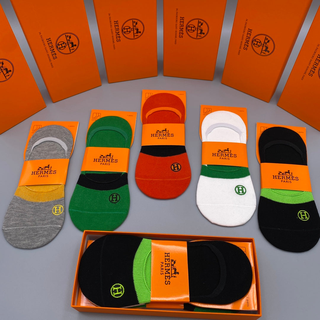 Hermes Short Socks - 5-Pair Pack